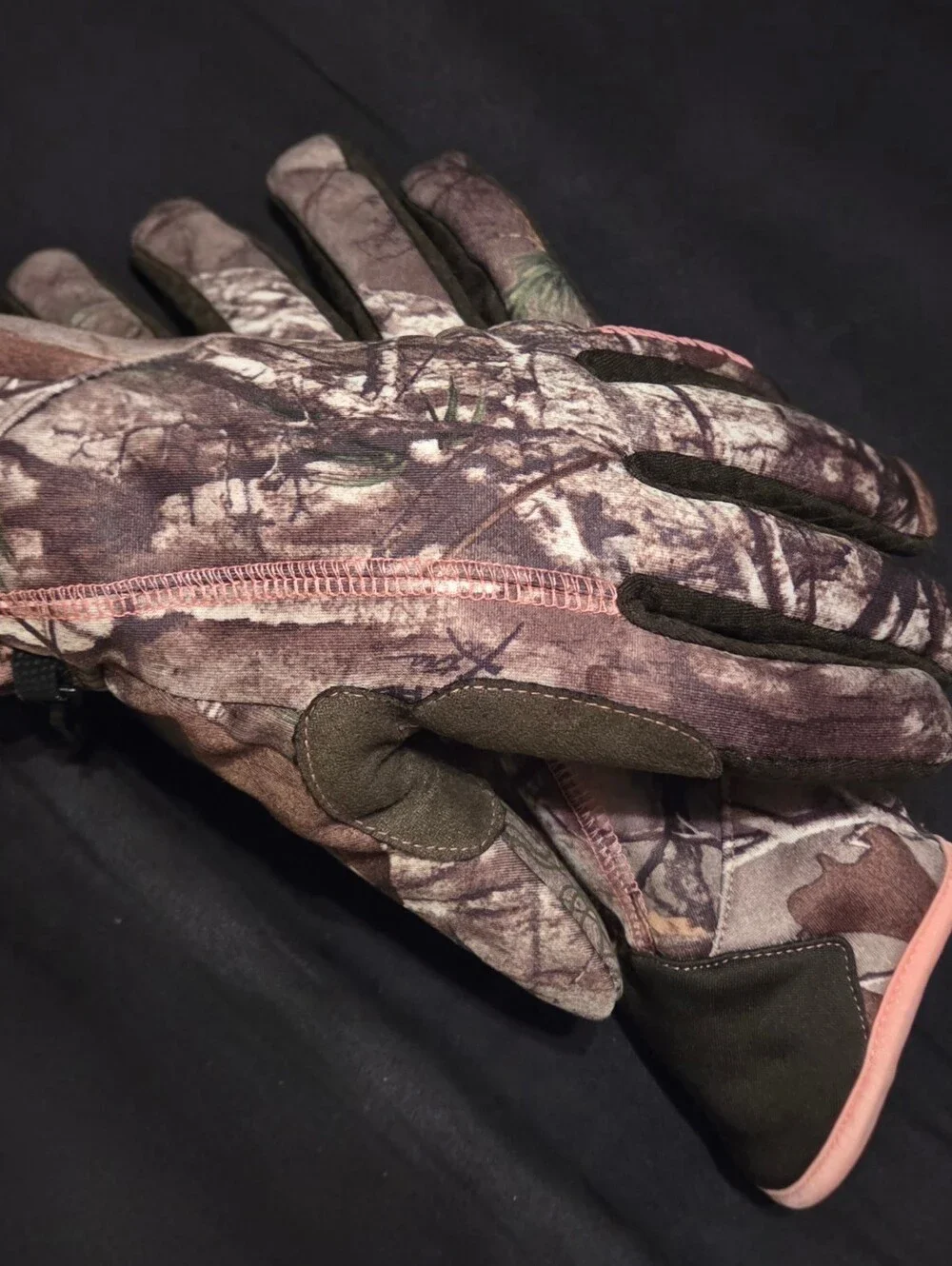 Huntworth Camo Women's Gloves MLWith Pink Fur Inside